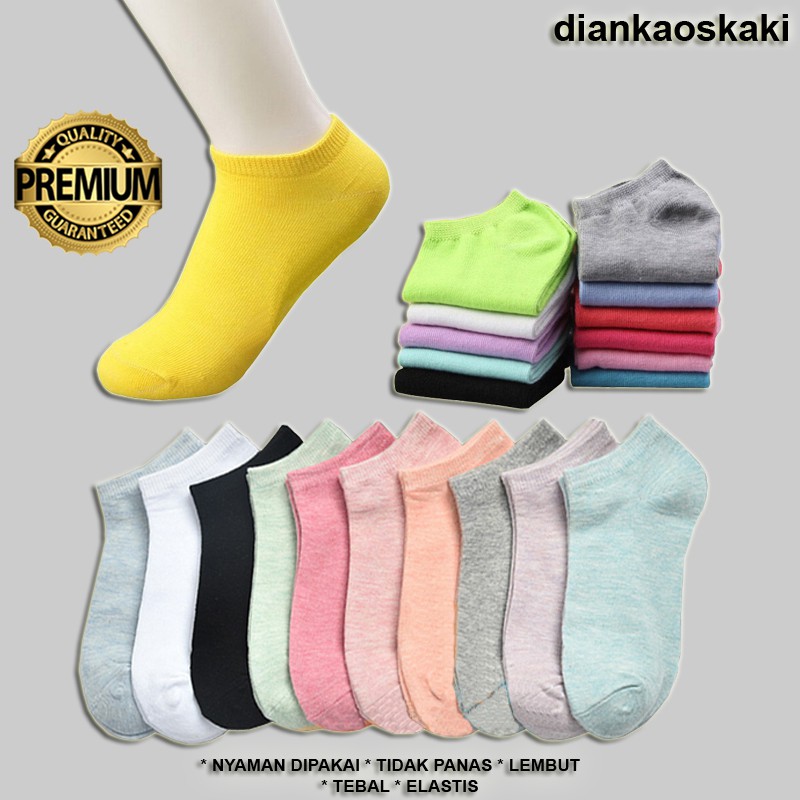 KAOS KAKI PENDEK SEMATA KAKI POLOS WARNA DEWASA