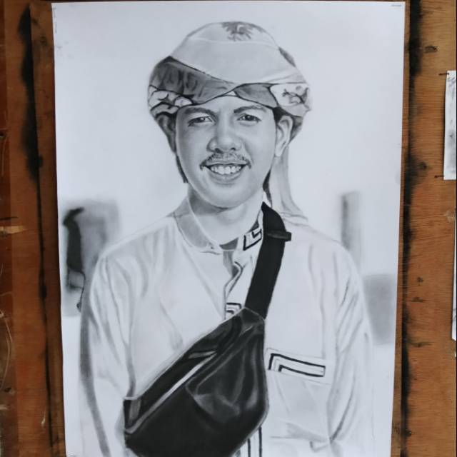 Lukisan, sketsa wajah, hiasan rumah, kado