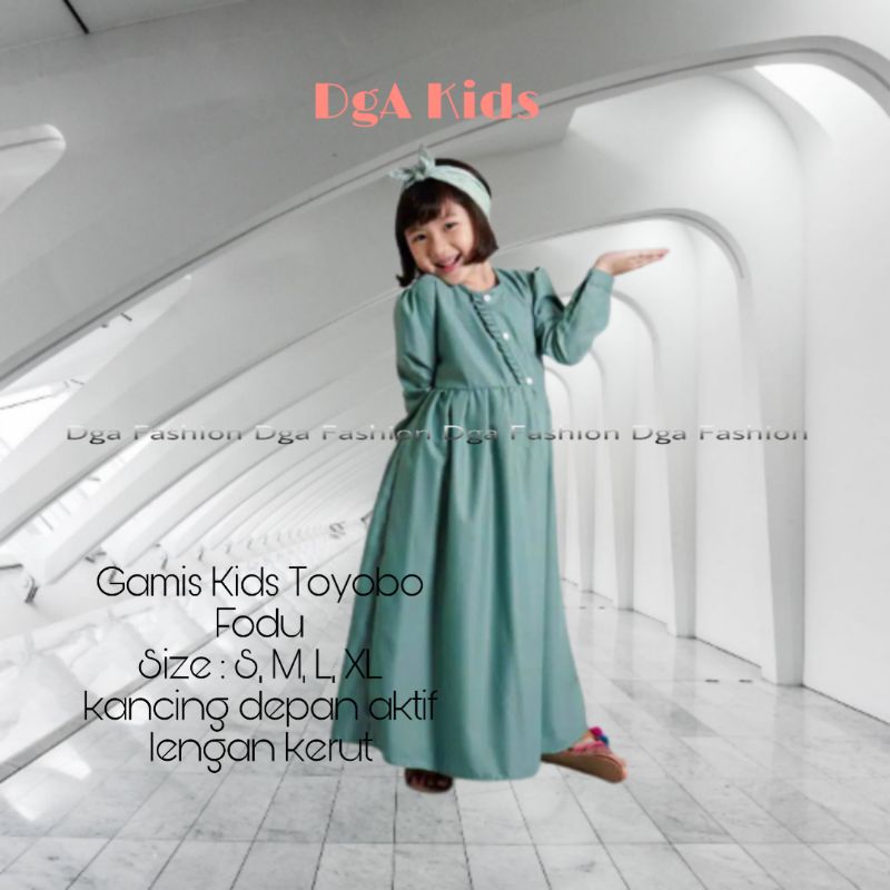 Gamis Anak Polos Toyobo Premium