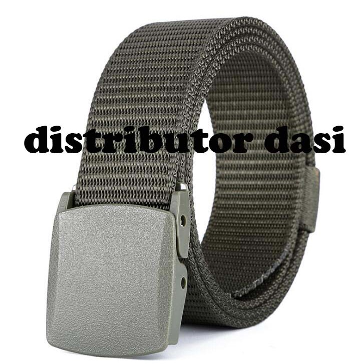 Sabuk kanvas nylon hitam navy hijau cream Anti Metal Detector Gesper Tali Ikat Pinggang Anti XRay