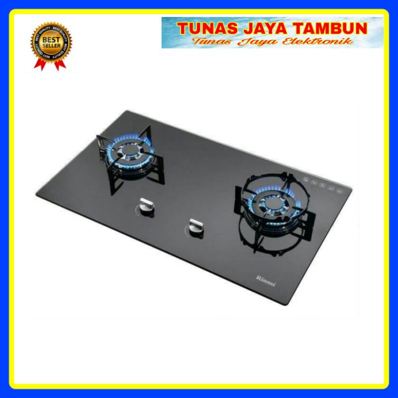 KOMPOR GAS RINNAI RB 712 N (GB) / KOMPOR RINNAI TANAM 2 TUNGKU / RINNAI RB712N(GB)