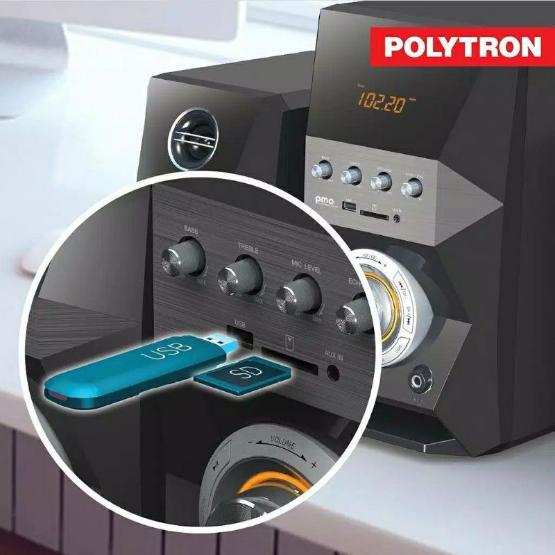 POLYTRON PMA-9502 Multimedia Active Speaker WITH BLUETOOTH