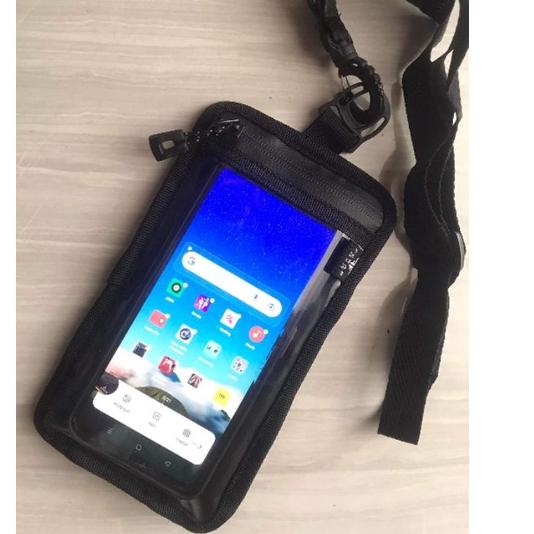 Terlaku 12.12~ Tas Gantung Leher - Dompet Hp Pvs (MIKA) Hanging Wallet Bahan Bimo Waterproff premium