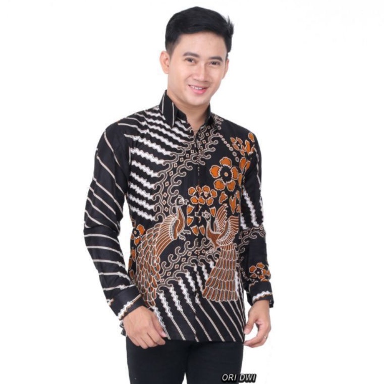 Kemeja Pria Batik Motif Merak