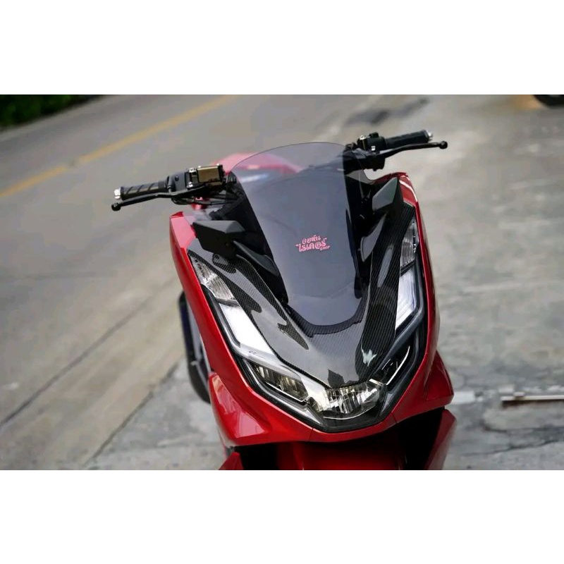 TAMENG DEPAN/ COVER GARNISH / V DASI PCX 160 K1Z CARBON KEVLAR ASLI