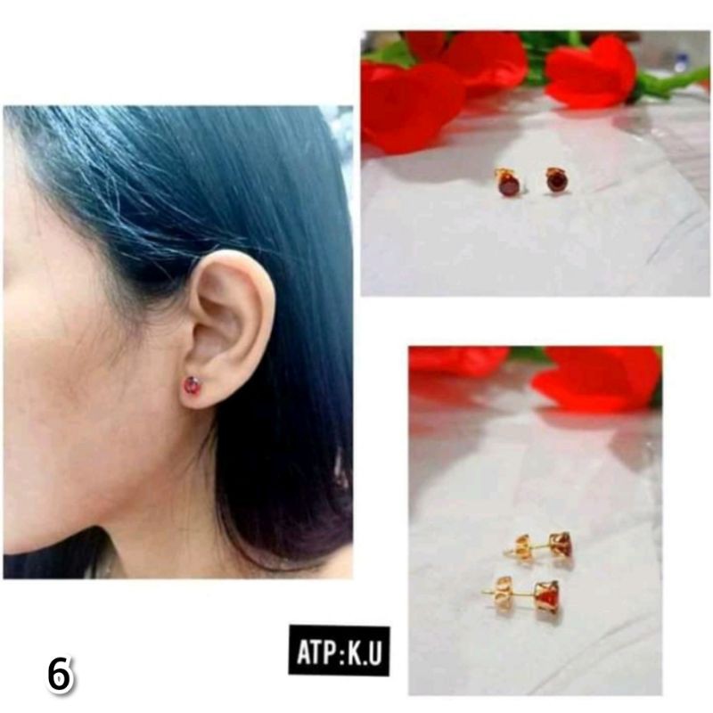 Anting Tusuk permata satu mewah (COD)