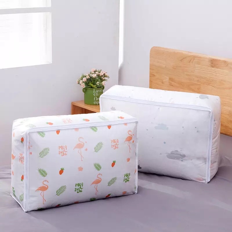 Tempat Penyimpanan bedcover Tas Selimut Pakaian bahan peva Anti Air