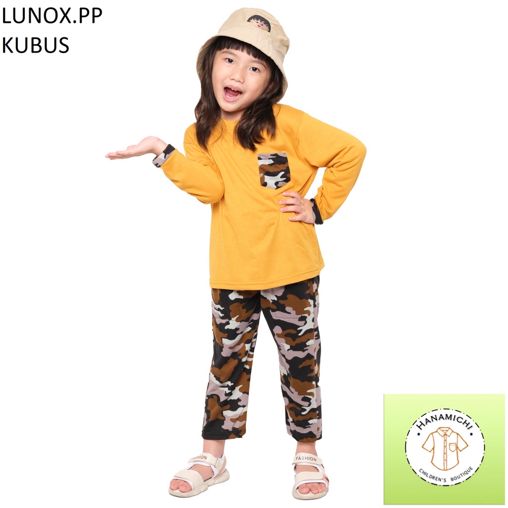 Hanamichi LUNOX.PP Setelan Anak Lengan Panjang Motif Camo