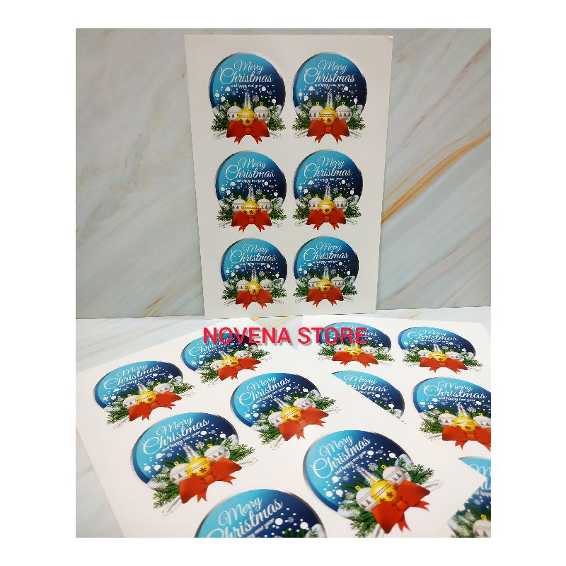 

STICKER LABEL NATAL MERRY CHRISTMAS HIASAN BOX KOTAK TOPLES HAMPERS-X'MAS2232