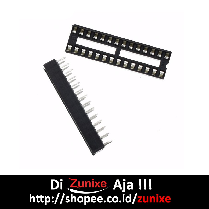 SOCKET IC DIP 28 PIN 2.54MM PITCH SQUARE SOKET IC DIP28