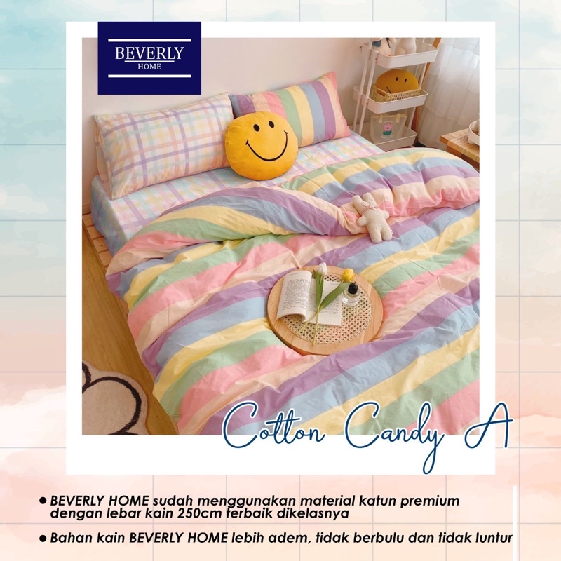 Mustika Bedcover Set Sprei Anti Geser Aesthetic Homemade Bahan Katun Cvc Premium Katun Lokal ESRA STAR