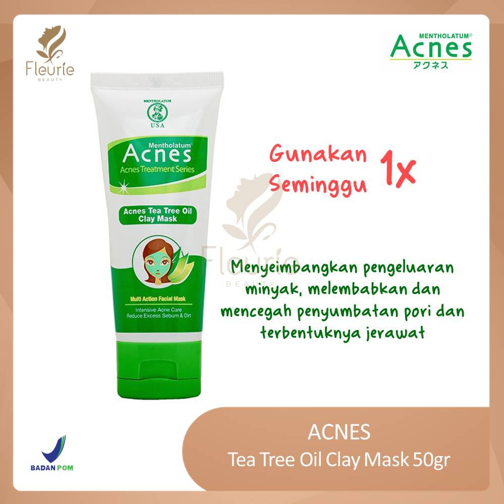 ACNES Tea Tree Oil Clay Mask 50gr - Original BPOM