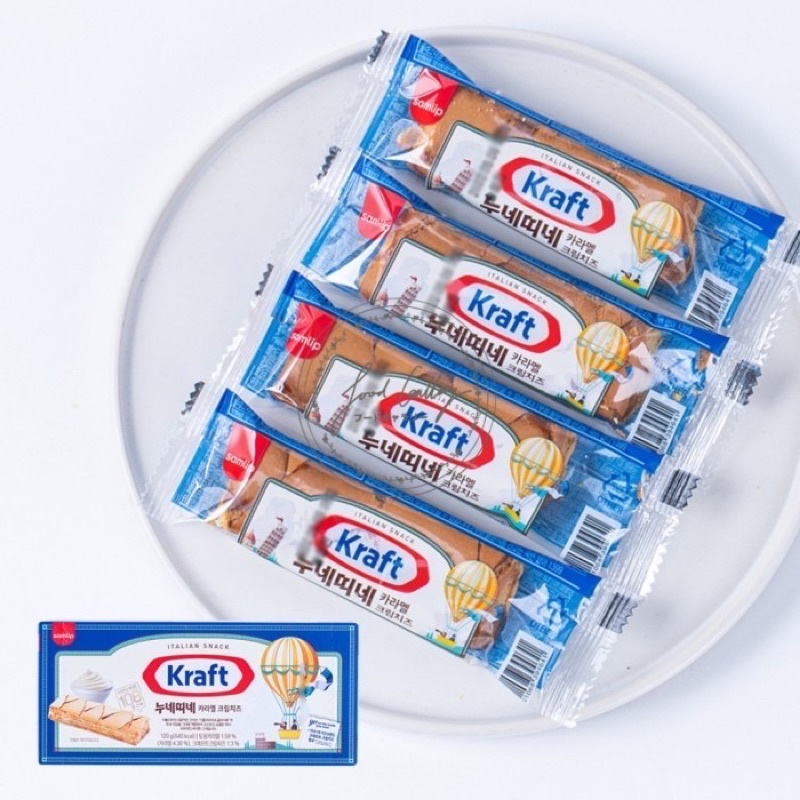 

ECERAN 1pc KRAFT ITALIAN SNACK Korean Caramel Cream Cheese Nunettine