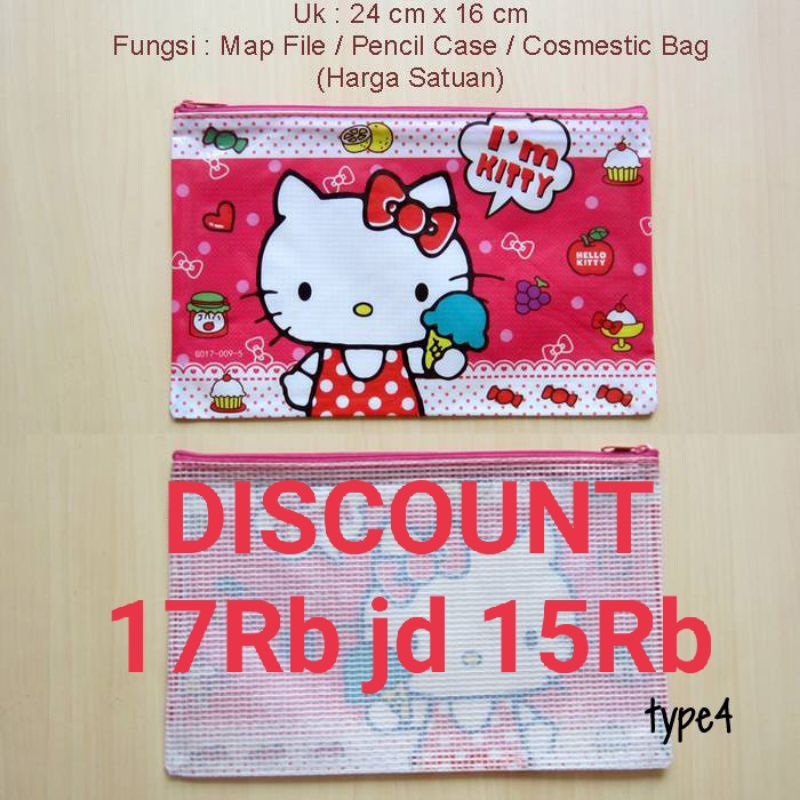 

DISCOUNT SALE Kitty Tas Map File Tempat Dompet Bon Pouch Nota Serbaguna