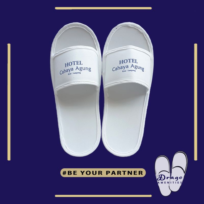 Sandal hotel 3mm 4 mm 4,5mm custom sablon logo tulisan murah spa sandal klinik souvenir