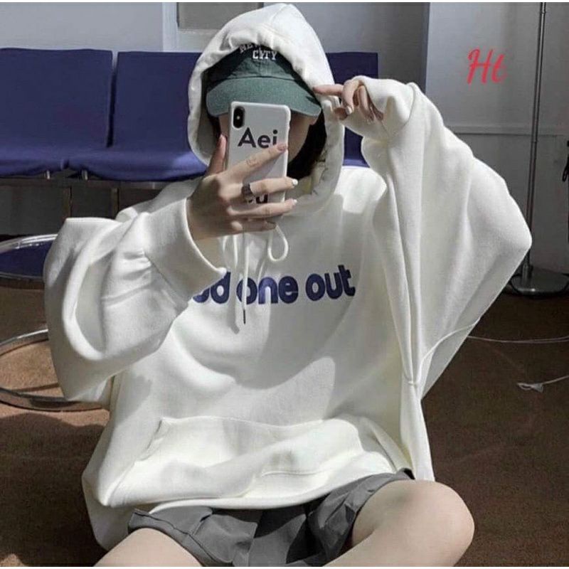 (S - 6XL) Hoodie BIGSIZE Korean Style Harajuku Oversize ODD ONE OUT OOD Jaket Jumper Mustrad Kuning Kunyit Jumbo Unisex S M L XXL 3XL 4L XXXXXL 6L