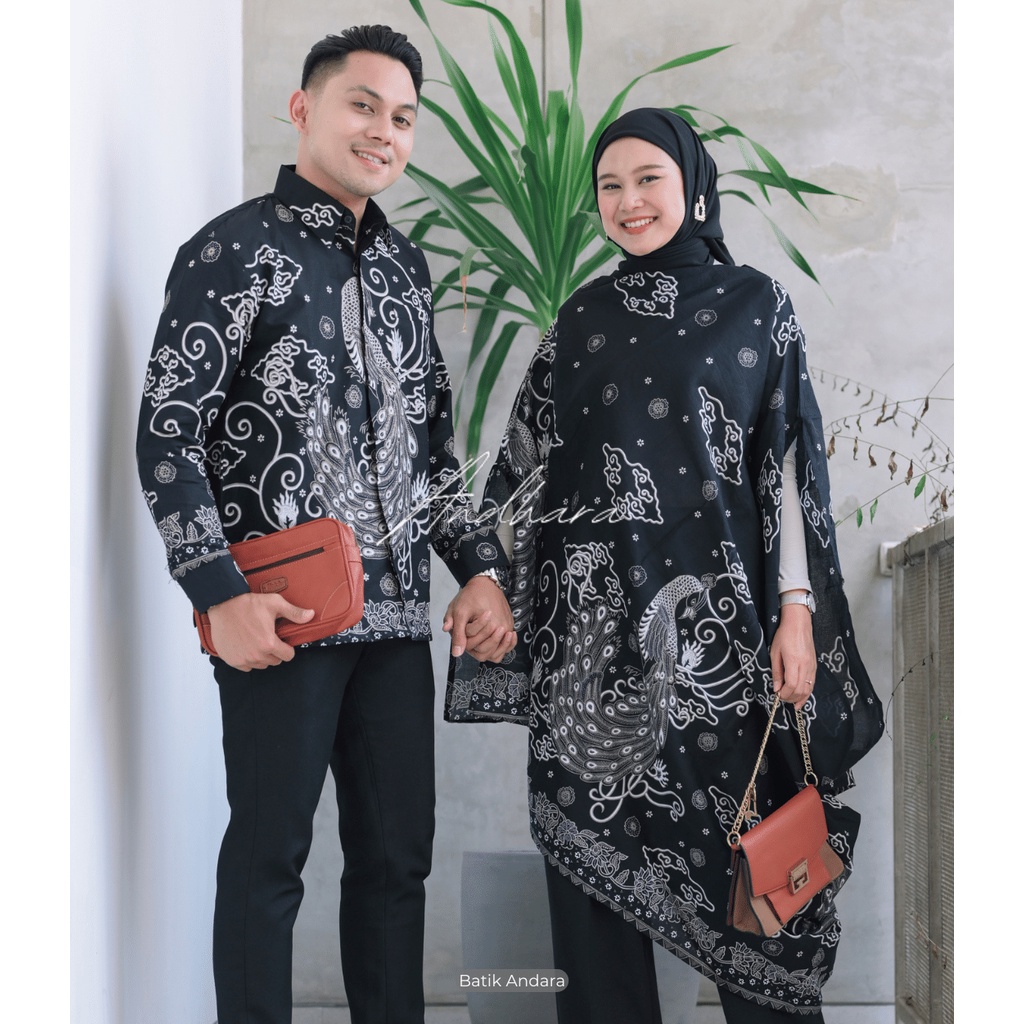 Batik Couple Modern Keluarga Set Kaftan Outfit Kondangan modern CPLMERAK ABU