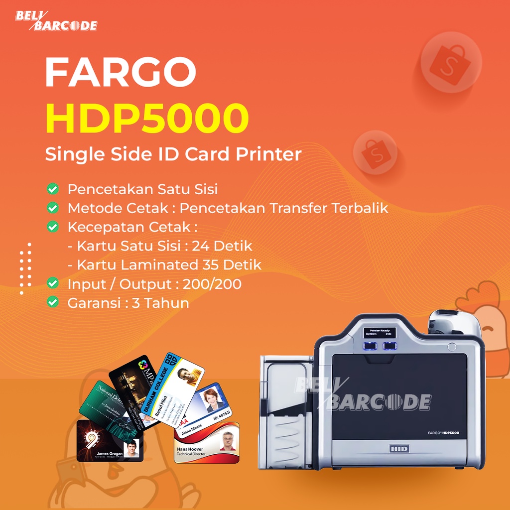 PROMO ID CARD PRINTER FARGO HDP5000 / HDP 5000 / HDP-5000 CETAK KTP