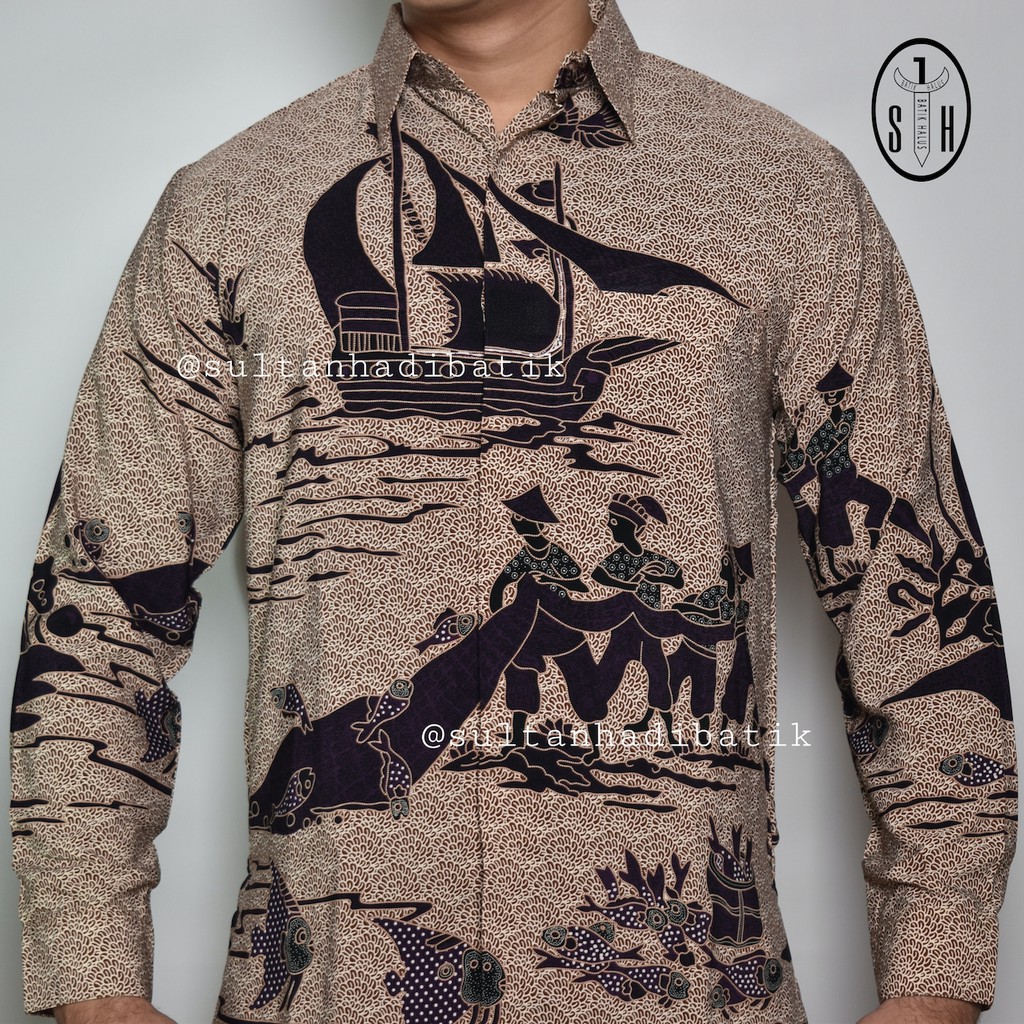 SULTAN HADI / BATIK / BATIK PRIA / KUALITAS PREMIUM - semi sutra LT pjg 120