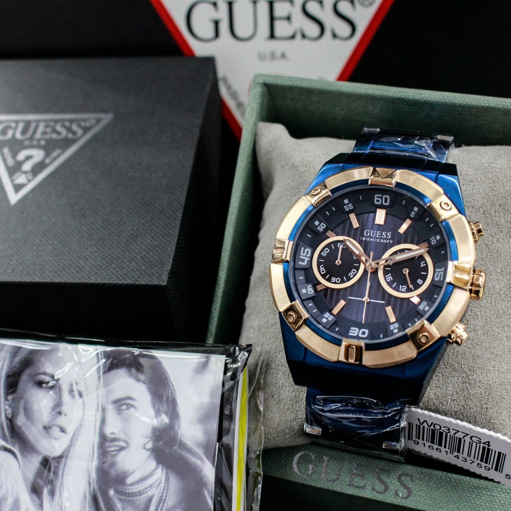 Jam Tangan Pria Guess W0377G4 Original Men Watch
