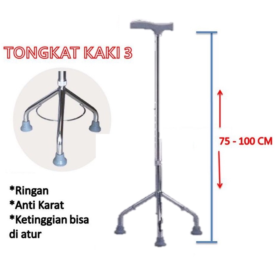 (Original) Tongkat Jalan Kaki 3 / Tongkat Orang Tua / Tongkat Jalan/Tongkat Sella Sella Tongkat