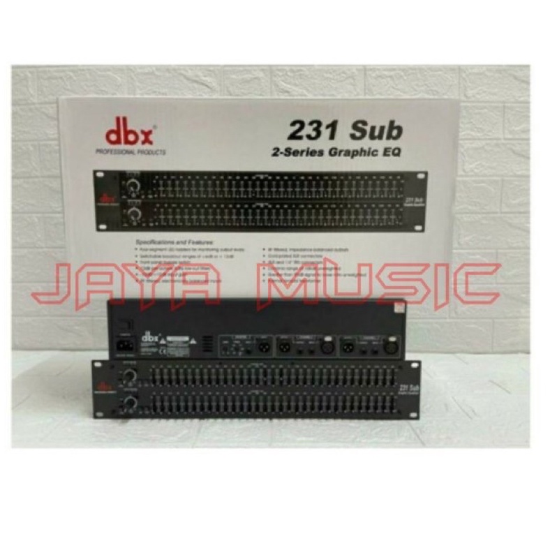 JAYA MUSIC- equaliser audio dbx 231 PLUS SUBWOOFER