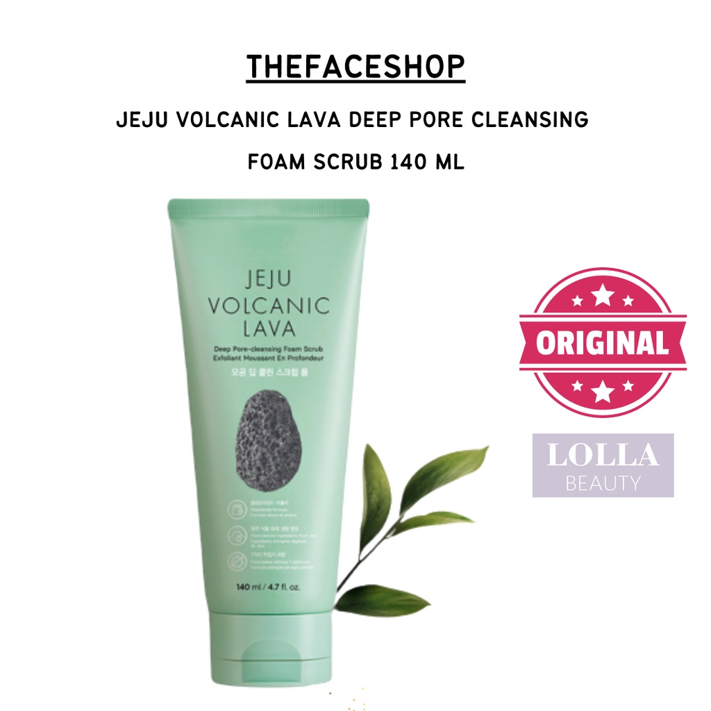 THEFACESHOP - Jeju Volcanic Lava Deep Pore Cleansing Scrub Foam 140 ml