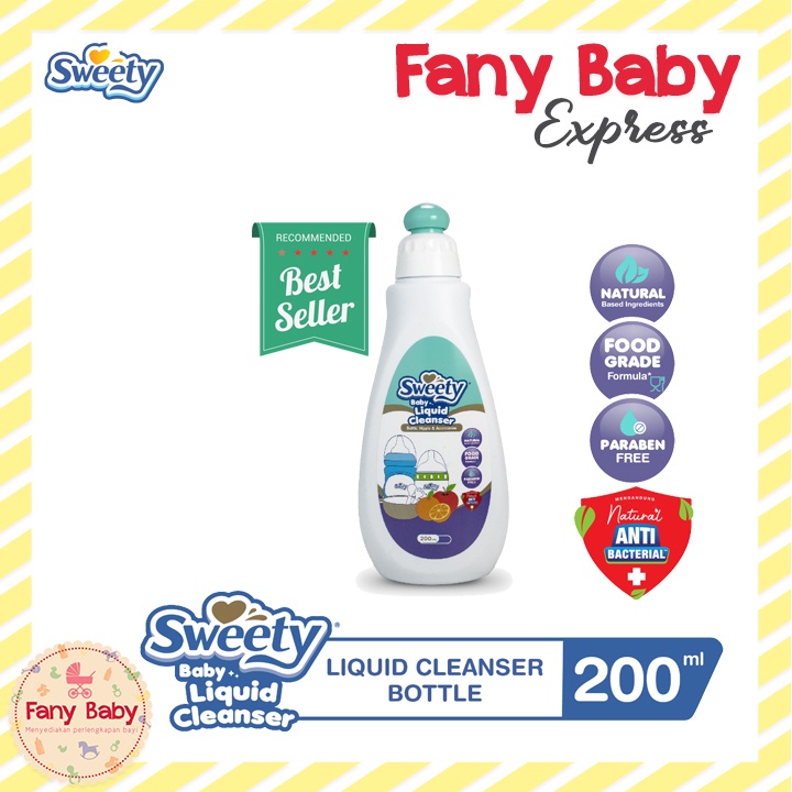 SWEETY BABY LIQUID CLEANSER BOTTLE NIPPLE (ALL UKURAN)