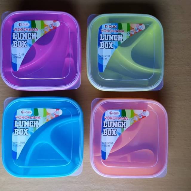 Tempat Makan Yokohama Clio Sekat 3 - Lunch Box Anak Kotak Makan