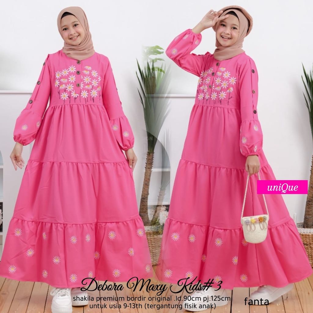 DEBORA MAXY KIDS #3 GAMIS ANAK BORDIR ORI UNIQUE