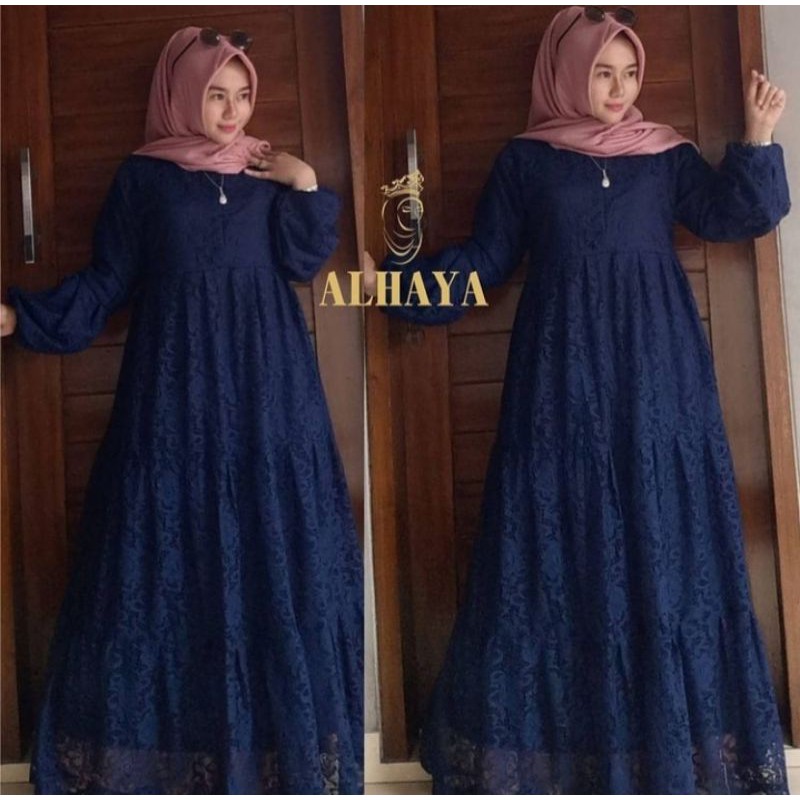 LM_ GAMIS PESTA / GAMIS BROKAT / GAMIS ALHAYA / GAMUS TERBARU / GAMIS PREMIUM