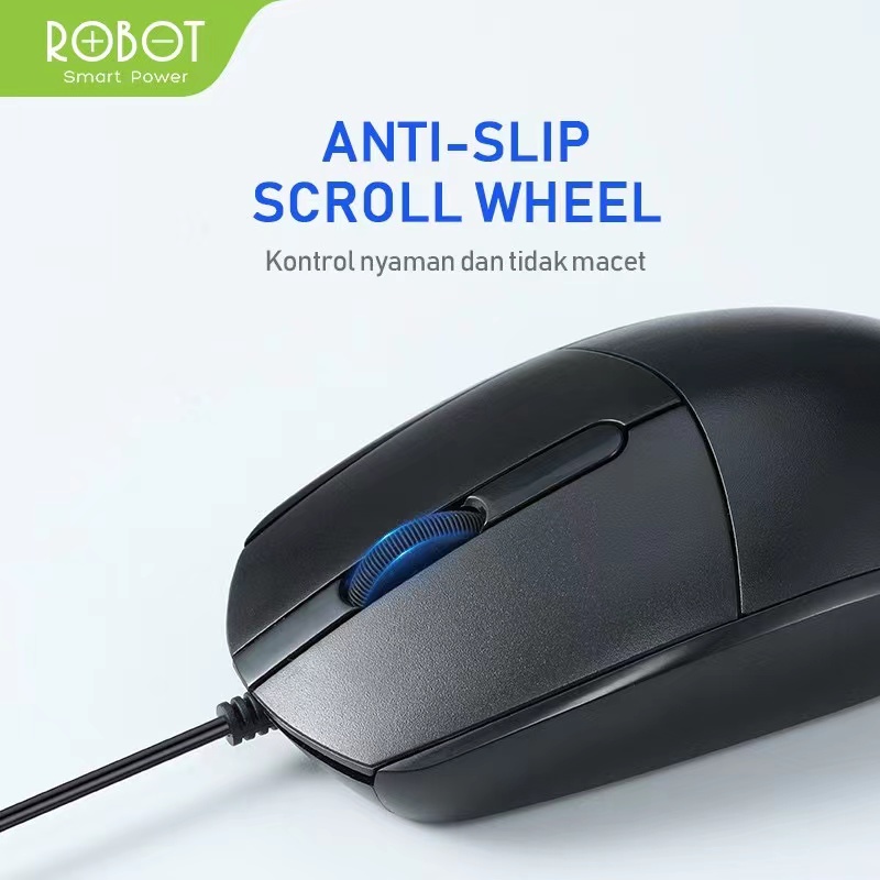 ROBOT Office Mouse Wired  M120 1000 DPI - Garansi Resmi 1 tahun