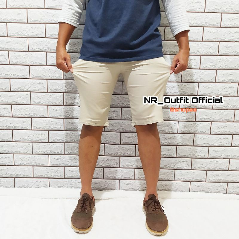 Celana Chino Stretch Pria Cinos Cowok Chinos Bahan Zaraman Pendek Size 29-38 NR_Outfit Official COD