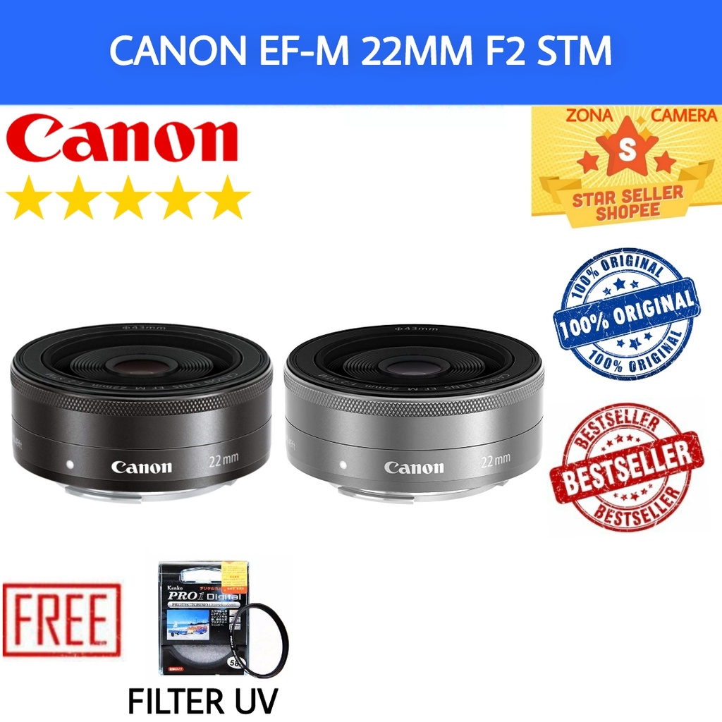 LENSA CANON EF-M 22MM STM / LENSA CANON 22MM STM / LENSA CANON 22MM / CANON 22MM STM / CANON 22MM