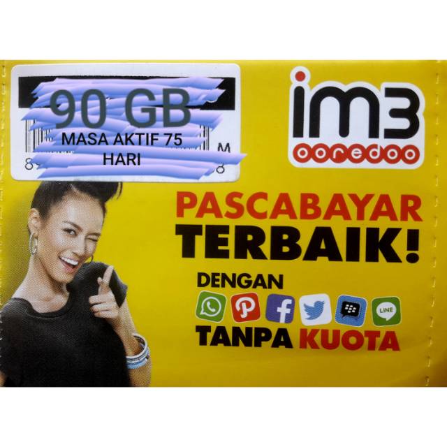 KARTU PERDANA PAKET INDOSAT 90 GB MASA AKTIF 3 BLN, SUPER PLAN 100