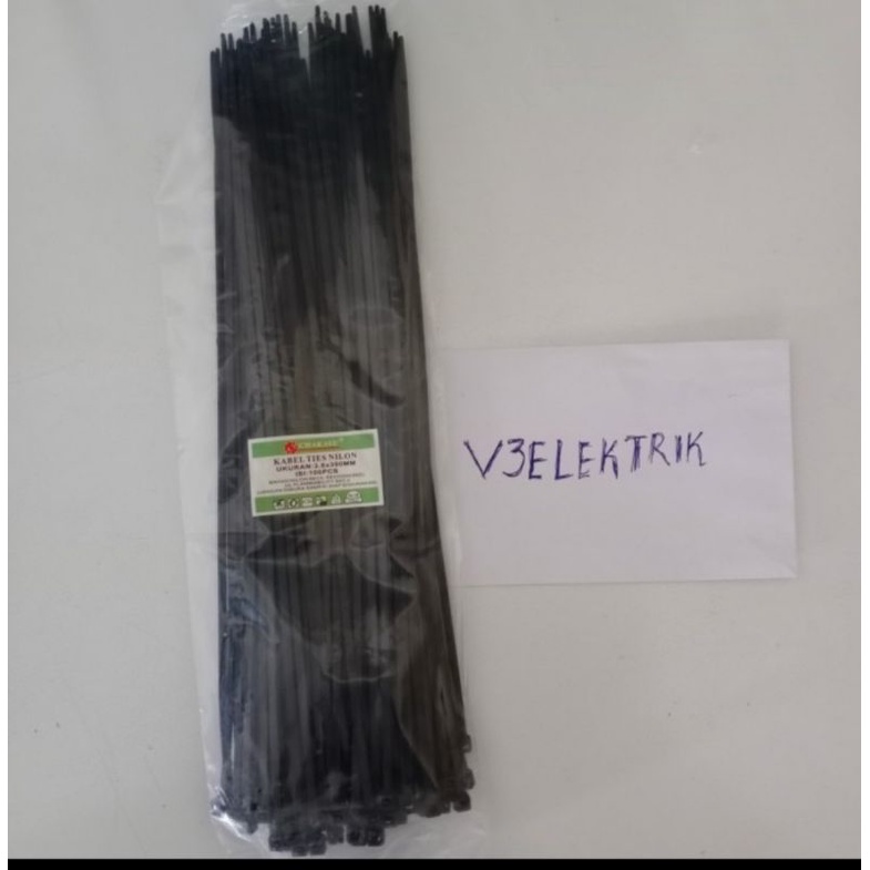 kabel ties/cable ties asli nylon 30cm - hitam25cm