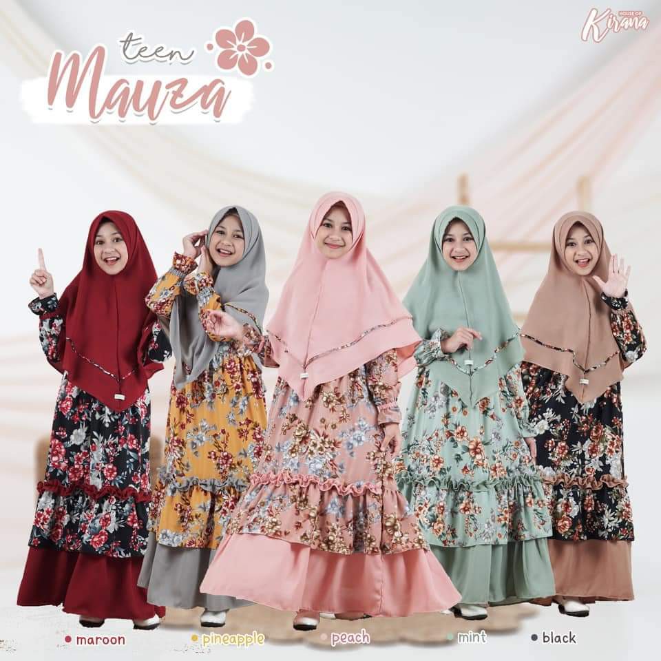 GAMIS ANAK REMAJA BAJU MUSLIM ANAK PEREMPUAN SET HIJAB SYARI TERBARU GAMIS LEBARAN 2021 TERMURAH