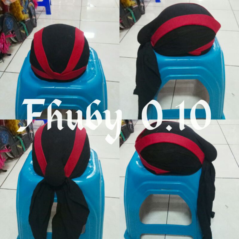 Blangkon Jogja Sliwir Hitam Merah