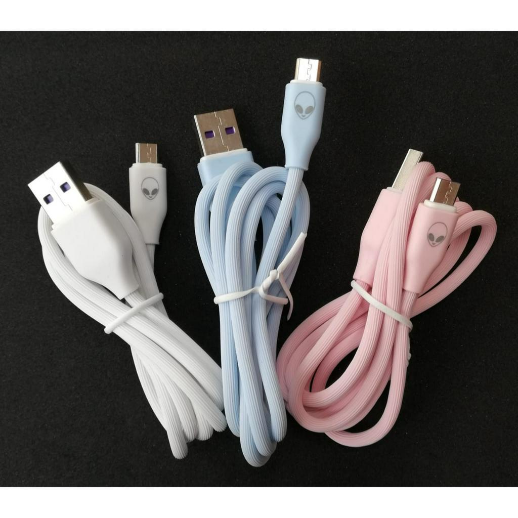 Kabel Data ALIENS TOPLESAN MICRO DAN TYPE C ISI 30 PCS 100 CM FAST CHARGING  CABLE DATA ALIENS