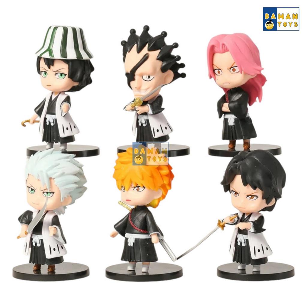 Action Figure Bleach Ichigo Kurosaki Toshiro Zaraki Kenpachi Aizen set 6 Anime