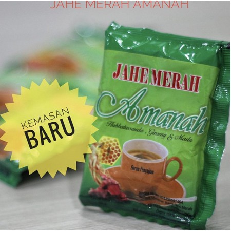 

ECER Jahe Merah Instan Amanah AMH Plus Habbatassauda, Ginseng & Madu Bagus (Kemasan Baru)