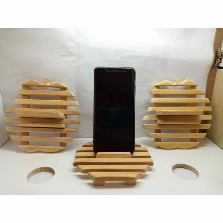 Dudukan HP / Handphone / Tablet/ Wooden Phone Holder / Holder HP