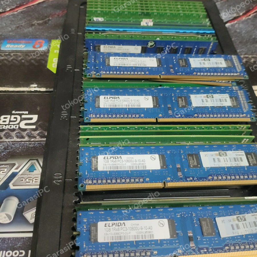 Memory RAM Komputer PC CPU 1Gb DDr3 Longdim Merk Campur