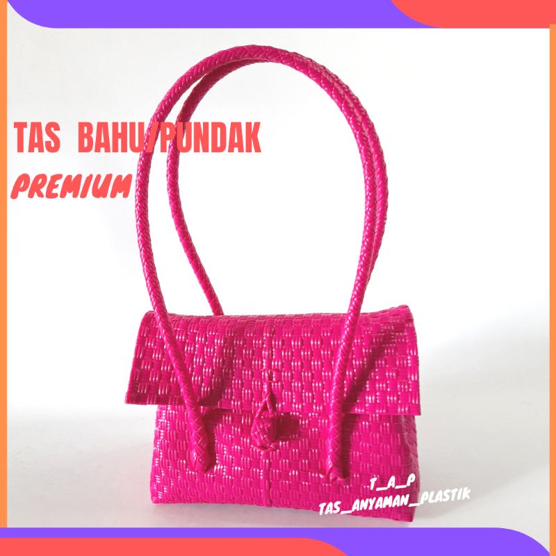 Tas Anyaman Jali Premium Murah Selempang Tutup Magnet dan Tali Bisa di Bahu