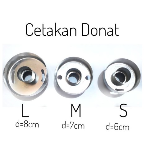 Cetakan Donat Alumunium Kecil Sedang Besar / Loyang Donut Kentang Aluminium Praktis