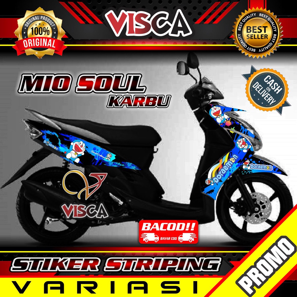 Striping Mio Soul Karbu - Stiker Sticker Striping Variasi Lis Yamaha Mio Soul Karbu - Striping Holog