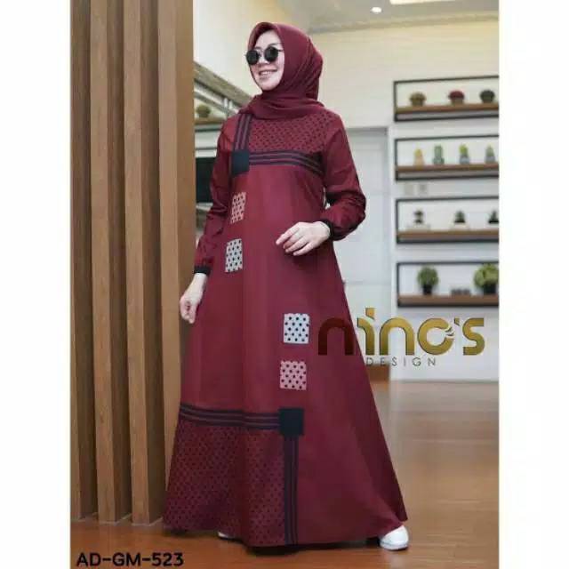 Gamis toyobo ninos polka 002/gamis terlaris/gamis terbaru/gamis tercantik/gamis elfath-3
