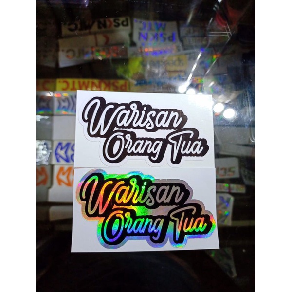 Sticker print cutt warisan orang tua