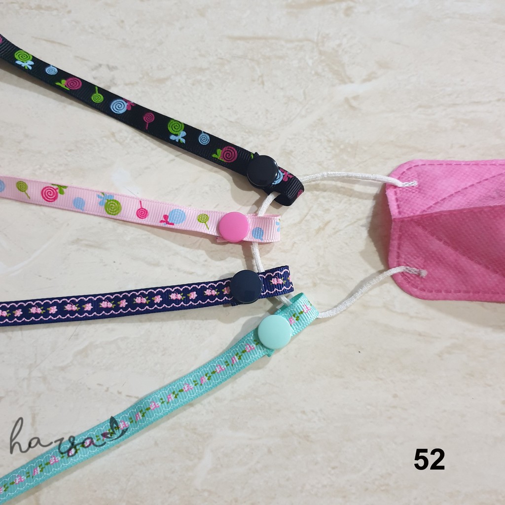 Tali Masker Gantung Korea / Tali Konektor Masker Hijab / Tali Masker Motif