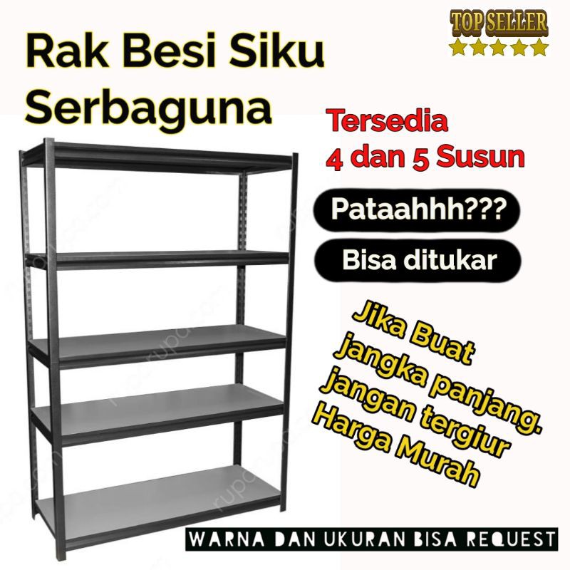 Rak Besi Susun Siku / Tingkat - Rak Serbaguna display Produk